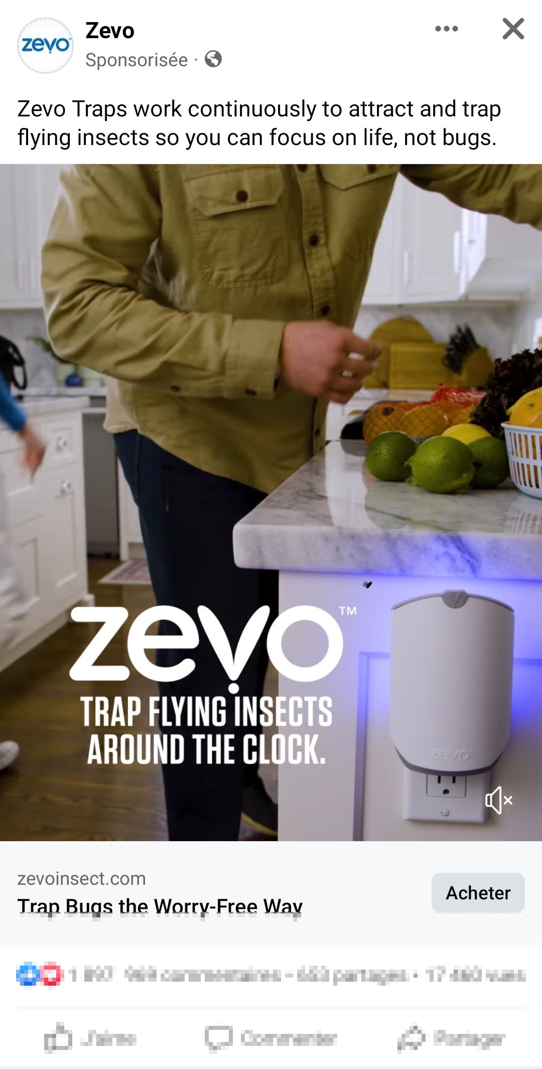 An ad of an electric flying insect trap device