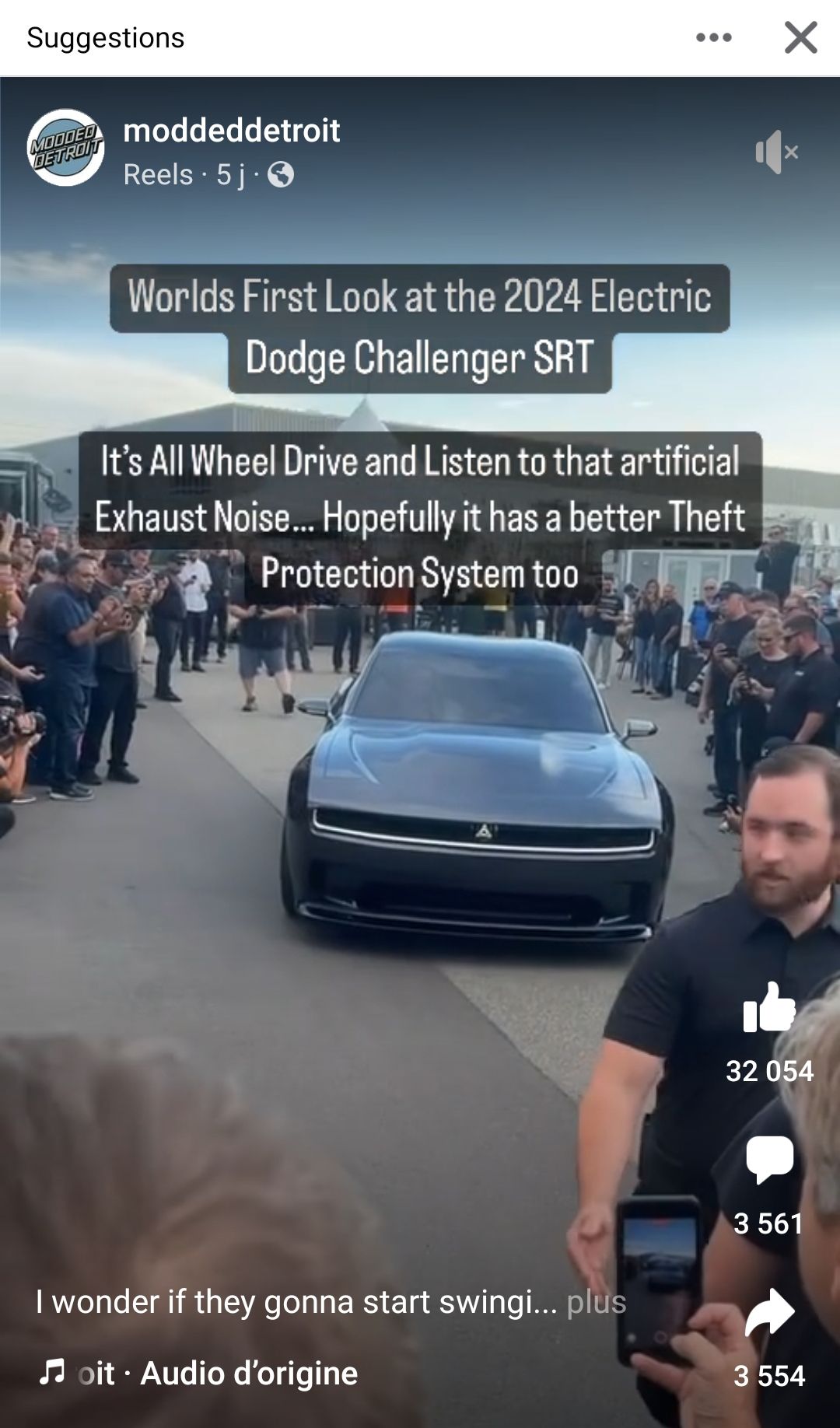 Video of a 2024 electric dodge challenger SRT