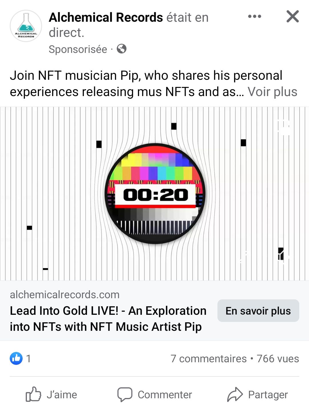 Alchemical Records post about NFTs